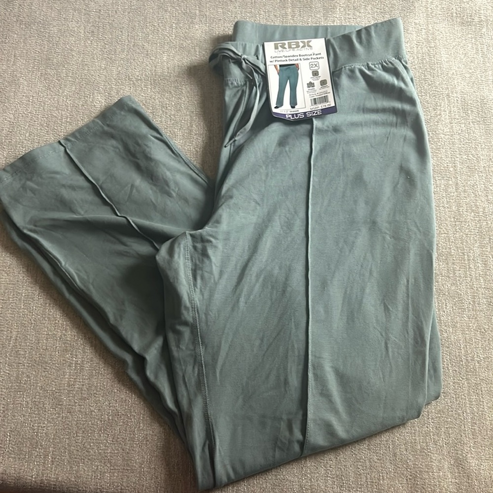 RBX Cotton/Spandex Bootcut Pant with Side Pockets Size 2X.  NWT.